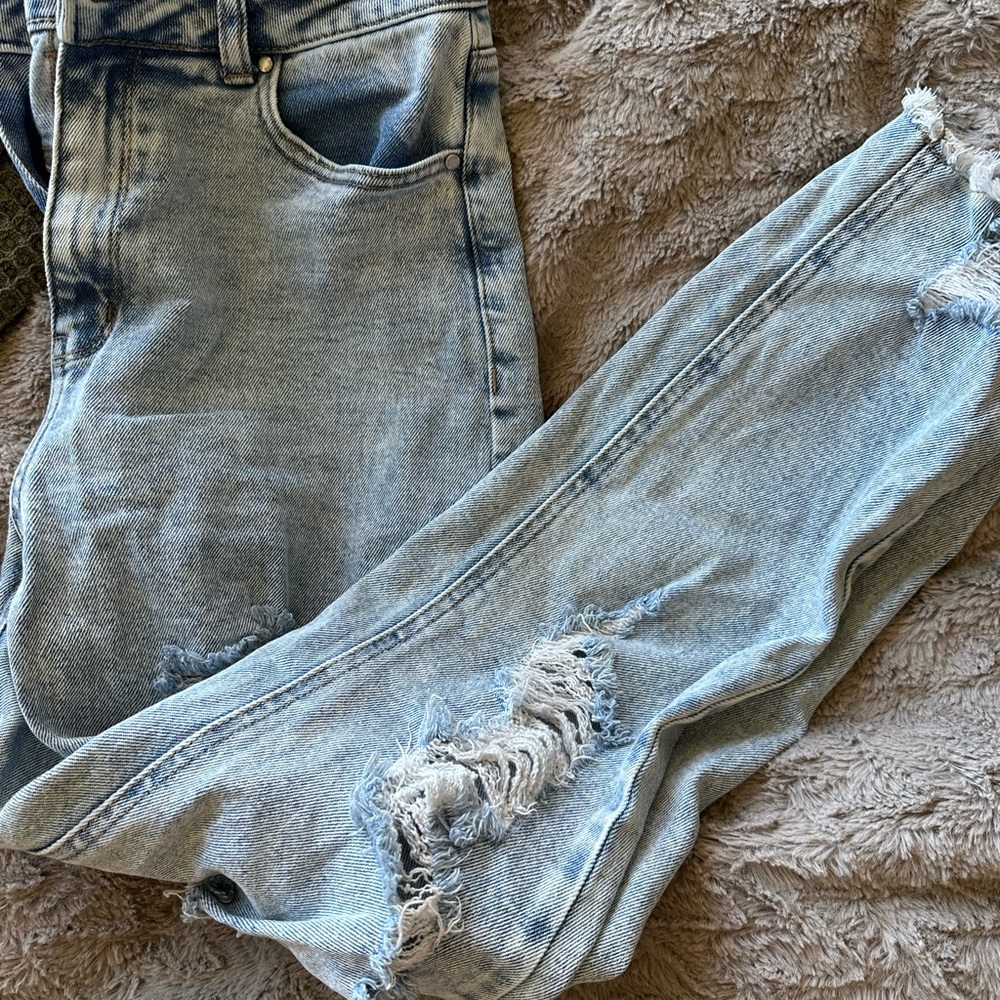 distressed jeans